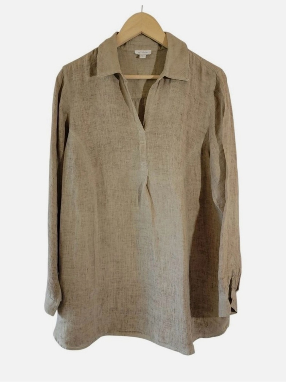 J. Jill Neutral Linen Tunic in Beige